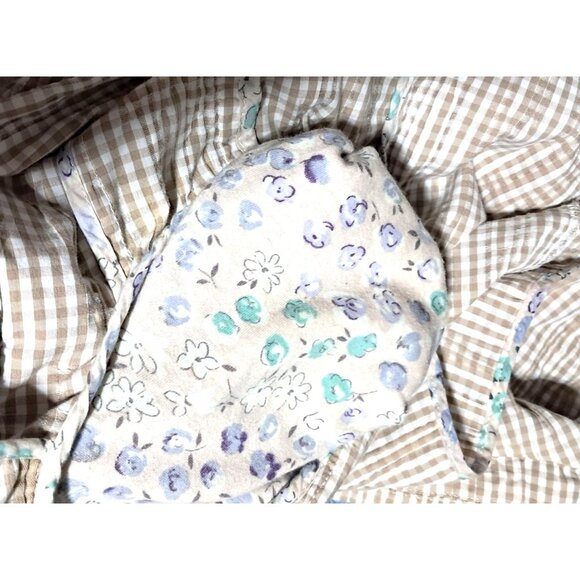 CAbi Blazer Jacket Womens SIze M Tan White Plaid Seersucker - Picture 13 of 13